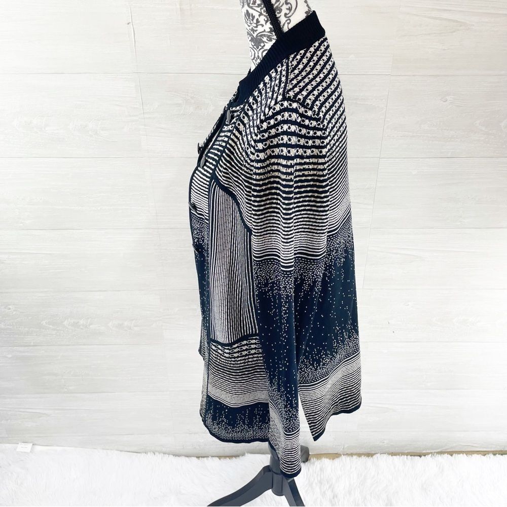 Ming Wang Multiprint Button Down Cardigan - Picture 6 of 8